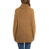 image:imageGRECERELLE Womens Fall Chunky Turtleneck Long Sleeve Asymmetric Hem Loose Knit Pullover Sweaters Tops S2XL11 Light Tan