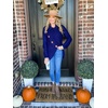 image:imageGRECERELLE Womens Fall Chunky Turtleneck Long Sleeve Asymmetric Hem Loose Knit Pullover Sweaters Tops S2XL12 Royal Blue