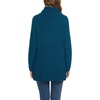 image:imageGRECERELLE Womens Fall Chunky Turtleneck Long Sleeve Asymmetric Hem Loose Knit Pullover Sweaters Tops S2XL15 Blue