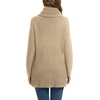 image:imageGRECERELLE Womens Fall Chunky Turtleneck Long Sleeve Asymmetric Hem Loose Knit Pullover Sweaters Tops S2XLAkhaki