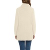 image:imageGRECERELLE Womens Fall Chunky Turtleneck Long Sleeve Asymmetric Hem Loose Knit Pullover Sweaters Tops S2XLApricot