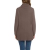 image:imageGRECERELLE Womens Fall Chunky Turtleneck Long Sleeve Asymmetric Hem Loose Knit Pullover Sweaters Tops S2XLCoffee