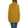 image:imageGRECERELLE Womens Fall Chunky Turtleneck Long Sleeve Asymmetric Hem Loose Knit Pullover Sweaters Tops S2XLYellow
