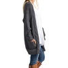 image:imageGRECERELLE Womens Fall Winter Long Sleeve Cardigans Sweater with Pockets04 Dark Gray