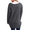 image:imageGRECERELLE Womens Fall Winter Long Sleeve Cardigans Sweater with Pockets04 Dark Gray