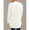 image:imageGRECERELLE Womens Fall Winter Long Sleeve Cardigans Sweater with Pockets05 White