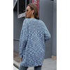 image:imageGRECERELLE Womens Fall Winter Long Sleeve Cardigans Sweater with Pockets27 Fp Color Blue White
