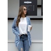 image:imageGRECERELLE Womens Fall Winter Long Sleeve Cardigans Sweater with Pockets27 Fp Color Blue White