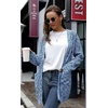 image:imageGRECERELLE Womens Fall Winter Long Sleeve Cardigans Sweater with Pockets27 Fp Color Blue White