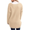 image:imageGRECERELLE Womens Fall Winter Long Sleeve Cardigans Sweater with Pockets29 Beige