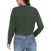 image:imageGRECERELLE Womens Lightweight Cropped Cardigan Sweater Scalloped TrimArmy Green