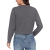 image:imageGRECERELLE Womens Lightweight Cropped Cardigan Sweater Scalloped TrimCharcoal