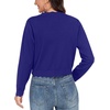 image:imageGRECERELLE Womens Lightweight Cropped Cardigan Sweater Scalloped TrimRoyal Blue