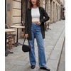 image:imageGRECERELLE Womens Lightweight Knit Long Cardigan Sweater Fall Outfits 202601 Black