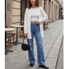 image:imageGRECERELLE Womens Lightweight Knit Long Cardigan Sweater Fall Outfits 202602 White