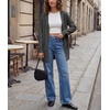 image:imageGRECERELLE Womens Lightweight Knit Long Cardigan Sweater Fall Outfits 2026Charcoal
