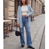 image:imageGRECERELLE Womens Lightweight Knit Long Cardigan Sweater Fall Outfits 2026Grey Blue