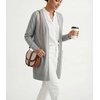 image:imageGRECERELLE Womens Lightweight Knit Long Cardigan Sweater Fall Outfits 2026Light Grey