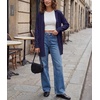 image:imageGRECERELLE Womens Lightweight Knit Long Cardigan Sweater Fall Outfits 2026Navy Blue