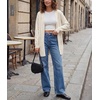 image:imageGRECERELLE Womens Lightweight Knit Long Cardigan Sweater Fall Outfits 2026Oatmeal