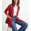 image:imageGRECERELLE Womens Lightweight Knit Long Cardigan Sweater Fall Outfits 2026Red