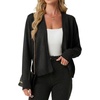 image:imageGRECERELLE Womens Lightweight Long Sleeve Open Front Knit Cardigans Sweaters with PocketsBlack