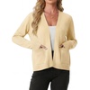 image:imageGRECERELLE Womens Lightweight Long Sleeve Open Front Knit Cardigans Sweaters with PocketsButter Yellow