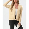 image:imageGRECERELLE Womens Lightweight Long Sleeve Open Front Knit Cardigans Sweaters with PocketsButter Yellow
