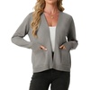 image:imageGRECERELLE Womens Lightweight Long Sleeve Open Front Knit Cardigans Sweaters with PocketsLight Gray