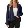image:imageGRECERELLE Womens Lightweight Long Sleeve Open Front Knit Cardigans Sweaters with PocketsNavy Blue