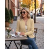 image:imageGRECERELLE Womens Long Sleeve Cable Knit Button Down Crew Neck Casual Cardigan Sweater S2XLKhaki