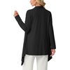 image:imageGRECERELLE Womens Long Sleeve Lightweight Cardigan Casual Open Front Draped Asymmetric Hem Cardigans with PocketsAblack