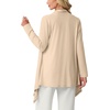 image:imageGRECERELLE Womens Long Sleeve Lightweight Cardigan Casual Open Front Draped Asymmetric Hem Cardigans with PocketsApricot