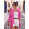 image:imageGRECERELLE Womens Long Sleeve Lightweight Cardigan Casual Open Front Draped Asymmetric Hem Cardigans with PocketsHot Pink
