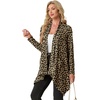 image:imageGRECERELLE Womens Long Sleeve Lightweight Cardigan Casual Open Front Draped Asymmetric Hem Cardigans with PocketsLd Dark Khaki