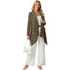 image:imageGRECERELLE Womens Long Sleeve Lightweight Cardigan Casual Open Front Draped Asymmetric Hem Cardigans with PocketsLd Dark Khaki