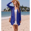 image:imageGRECERELLE Womens Long Sleeve Lightweight Cardigan Casual Open Front Draped Asymmetric Hem Cardigans with PocketsRoyal Blue