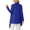 image:imageGRECERELLE Womens Long Sleeve Lightweight Cardigan Casual Open Front Draped Asymmetric Hem Cardigans with PocketsRoyal Blue