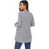 image:imageGRECERELLE Womens Long Sleeve Open Front Cardigan Button Down Ribbed Lightweight Knit Outerwear with Pocket04 Gary