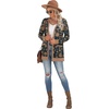 image:imageGRECERELLE Womens Long Sleeve Open Front Cardigan Button Down Ribbed Lightweight Knit Outerwear with PocketAster Green