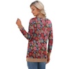 image:imageGRECERELLE Womens Long Sleeve Open Front Cardigan Button Down Ribbed Lightweight Knit Outerwear with PocketBrown Pink Flower