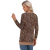 image:imageGRECERELLE Womens Long Sleeve Open Front Cardigan Button Down Ribbed Lightweight Knit Outerwear with PocketCashew Brown