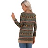 image:imageGRECERELLE Womens Long Sleeve Open Front Cardigan Button Down Ribbed Lightweight Knit Outerwear with PocketChristmas Tree Green