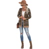 image:imageGRECERELLE Womens Long Sleeve Open Front Cardigan Button Down Ribbed Lightweight Knit Outerwear with PocketChristmas Tree Green