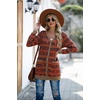 image:imageGRECERELLE Womens Long Sleeve Open Front Cardigan Button Down Ribbed Lightweight Knit Outerwear with PocketChristmas Tree Red