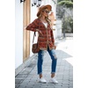 image:imageGRECERELLE Womens Long Sleeve Open Front Cardigan Button Down Ribbed Lightweight Knit Outerwear with PocketChristmas Tree Red