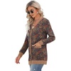 image:imageGRECERELLE Womens Long Sleeve Open Front Cardigan Button Down Ribbed Lightweight Knit Outerwear with PocketColorful Cashew Navy