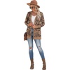 image:imageGRECERELLE Womens Long Sleeve Open Front Cardigan Button Down Ribbed Lightweight Knit Outerwear with PocketCosmos Khaki