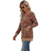 image:imageGRECERELLE Womens Long Sleeve Open Front Cardigan Button Down Ribbed Lightweight Knit Outerwear with PocketElk Red