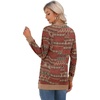 image:imageGRECERELLE Womens Long Sleeve Open Front Cardigan Button Down Ribbed Lightweight Knit Outerwear with PocketElk Red